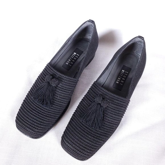 Stuart Weitzman square toe textured tassel loafers - Picture 6 of 10